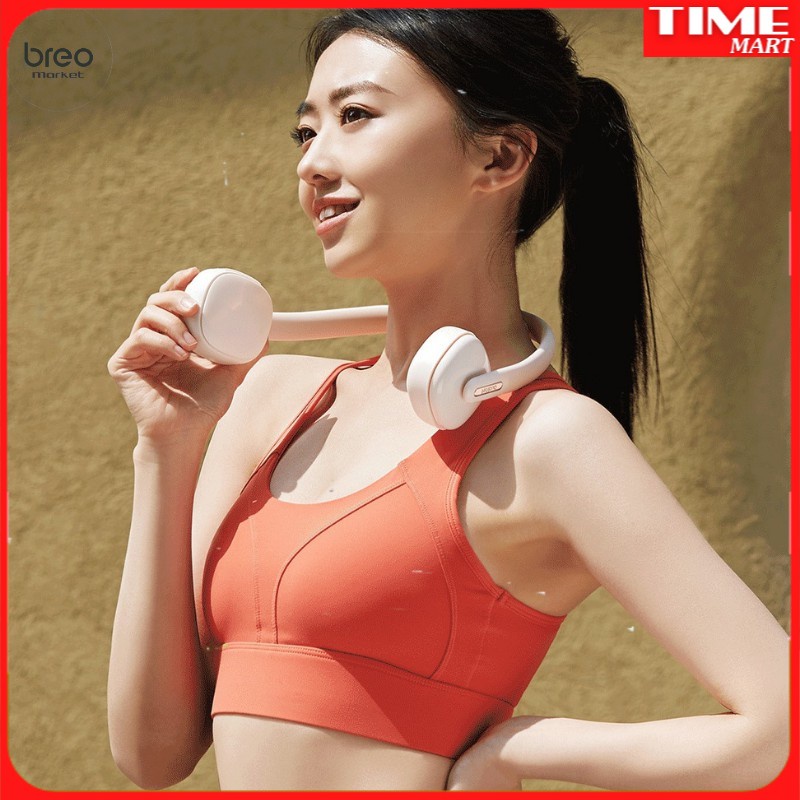 Quạt đeo cổ Mini Xiaomi Qualitell H1 Pro. Quạt treo cổ thể thao uốn dẻo 3 chế độ. Mát điều chỉnh cánh bướm SunQueen