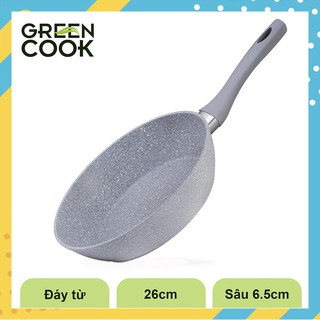 Chảo vân đá từ chống dính sâu lòng green cook gcp02 26 cm