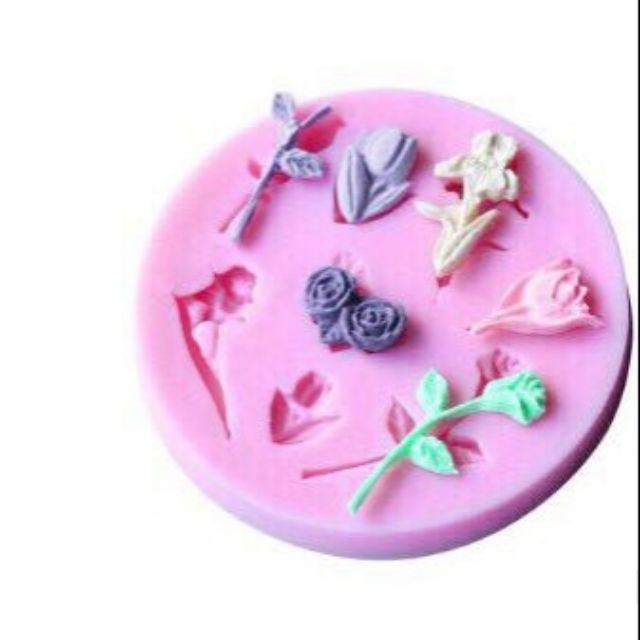 Khuôn silicon 4D cành hoa