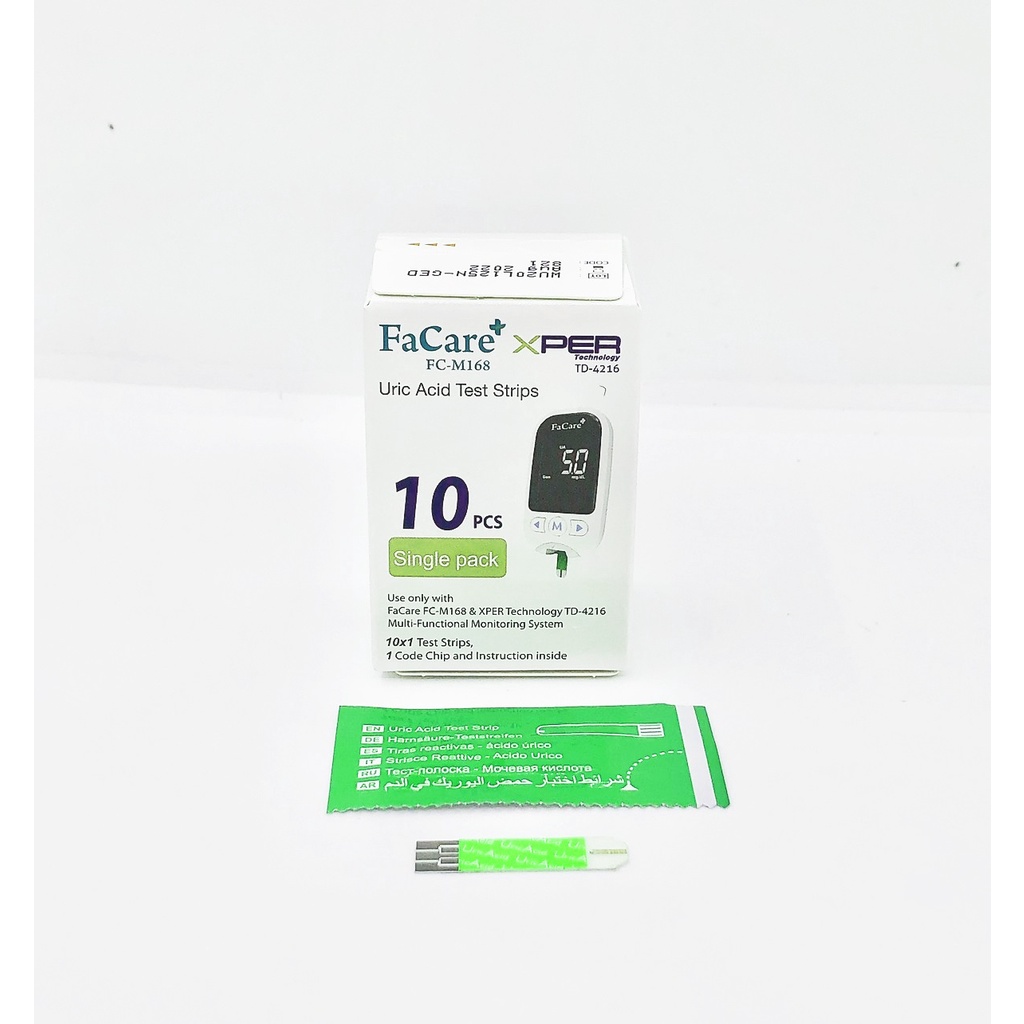 Que thử Axit Uric (gout) dành cho Máy đo đa năng Facare 5 trong 1 FC-M168 (TD-4216) - Hộp 10 que