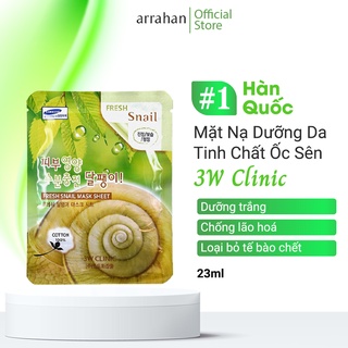 Mặt Nạ Dưỡng Da 3W Clinic Fresh Snail Mask Sheet Săn Chắc Và Mềm Mịn Chiết Xuất Ốc Sên 23ml - 3W147