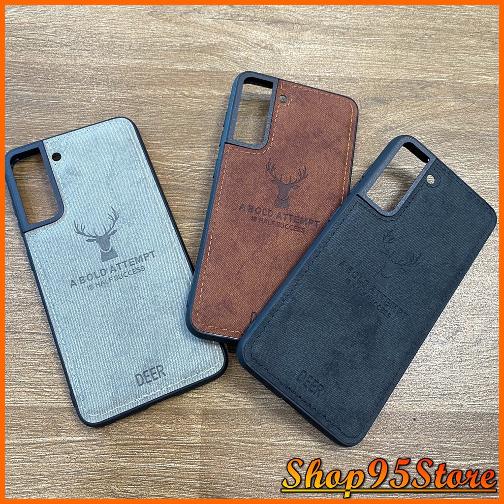 Ốp lưng Samsung Galaxy A03 A13 A23 A30 M51 Note 10 Note 10 lite J7 prime họa tiết vải Hươu cao cấp