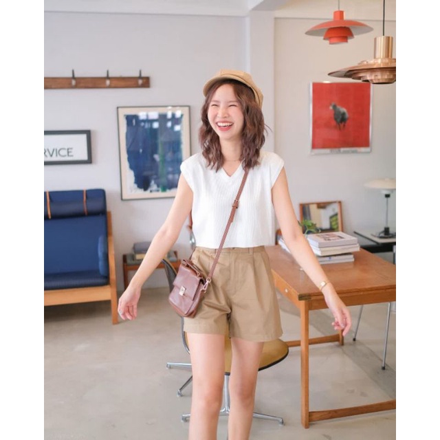 Áo phông nữ kẻ sọc ngang, áo phông nữ croptop cổ tim trẻ trung