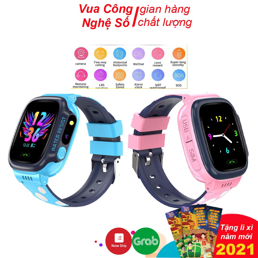 Đồng hồ thông minh trẻ em Y92 JVJ - Hỗ trợ tiếng việt, kháng nước IP67, định vị LPS