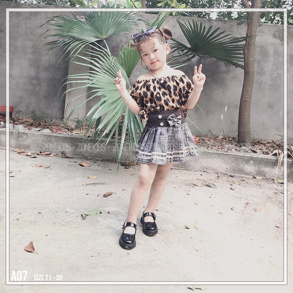 Giày búp bê đen trơn cho bé gái Zonekids - A07