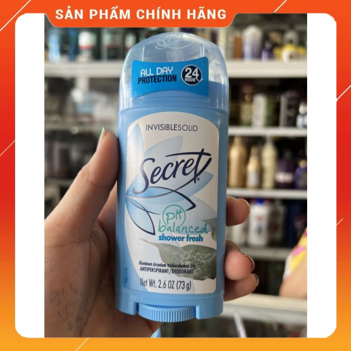 Lăn khử mùi secret Mỹ  dạng sáp 73g-đủ mù -khử mùi vùng dưới cáng tay -ngăn mồ hôi - gio-úp bạn tự tin cả ngày dàì năng