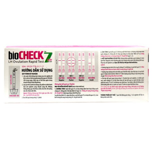 Que Thử Rụng Trứng BioCheck Test Hộp 7 Test