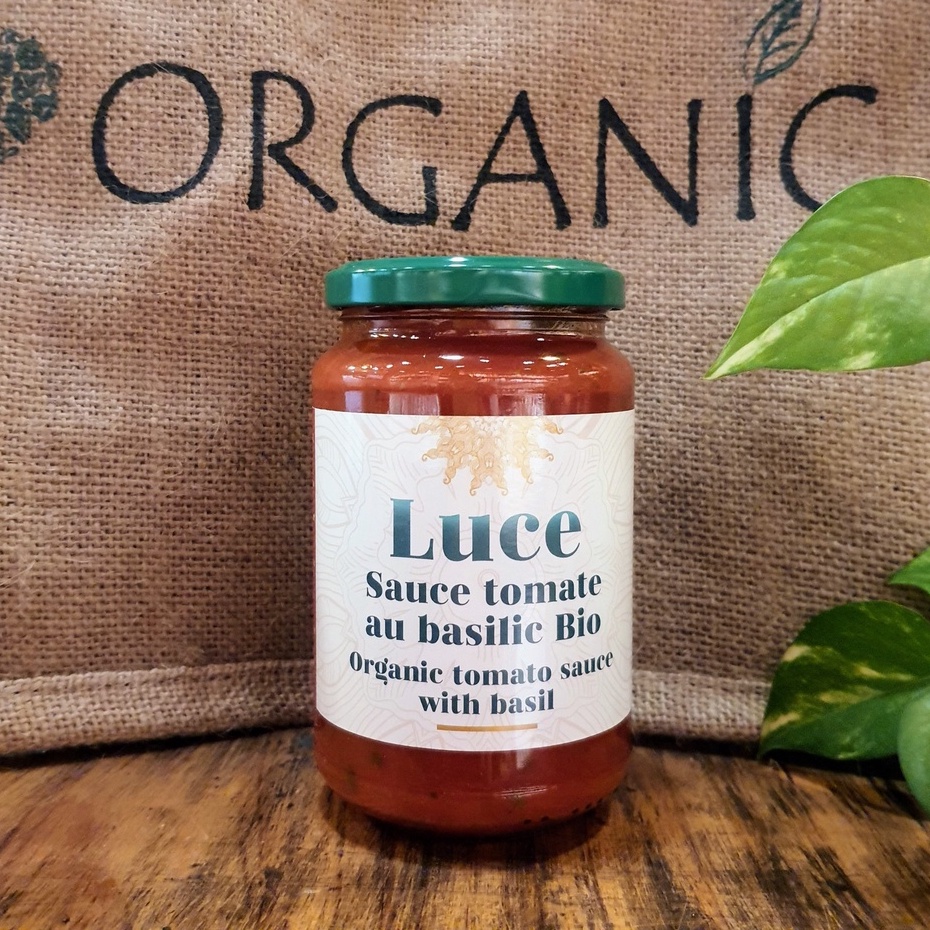 Sốt mì ý hữu cơ thuần chay Luce 340g (vị cà chua húng quế / truyền thống Bolognese)