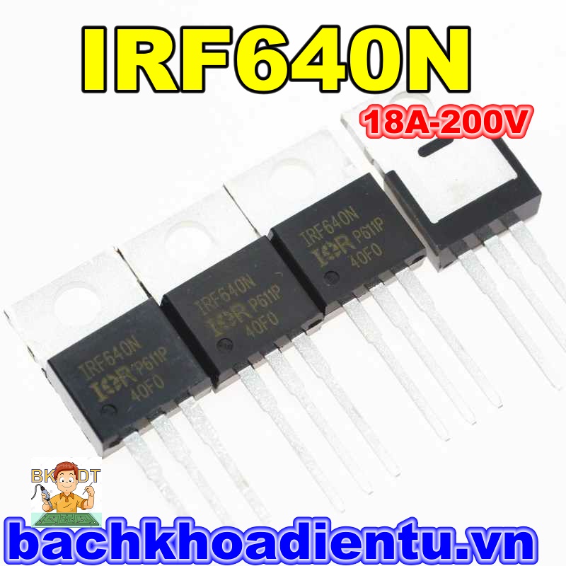 Mosfet IRF640N IRF640 18A 200V TO-263 mới chính hãng, tháo máy