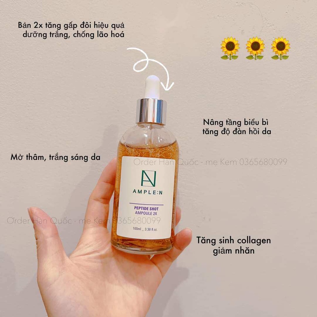 100ml Tinh chất dưỡng trắng căng bóng da Ample:N Peptide Shoot Ampoule