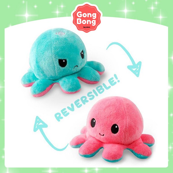 Gấu bông bạch tuộc cảm xúc reversible octopus 20cm, gấu bông 2 mặt cute xinh xắn GongBong Store