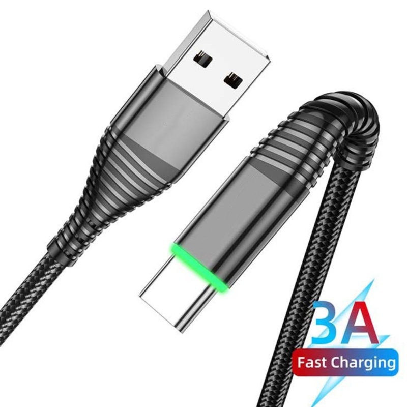 Dây Cáp Sạc Nhanh 3A USB Type C 3.0 Có Đèn LED Chất Lượng Cao