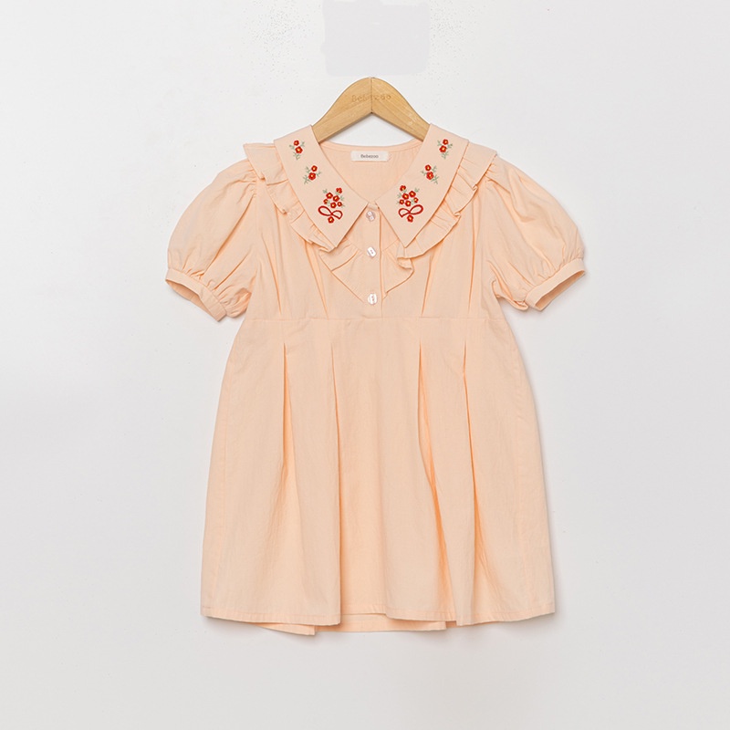 Váy Bebezoo cổ đức thêu hoa cho bé gái BEB2OP109
