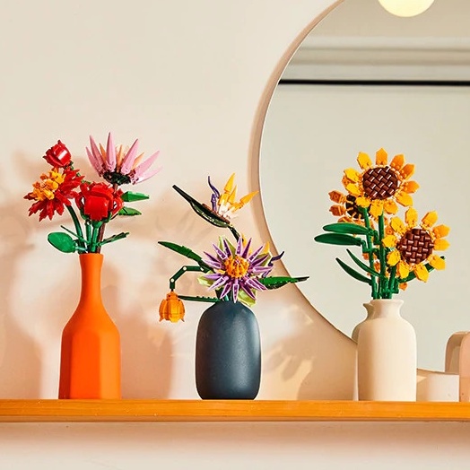 Mô hình lắp ráp PANTASY Flower - Bó hoa lego 3D tùy chọn bông