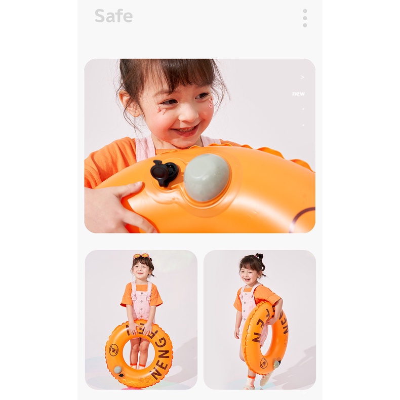 Lemonkid mẫu mới phao bơi trẻ em dụng cụ bơm phao bơi trẻ em nam nữ mùa hè biển chóng nước chóng rò rỉ hơi dụng cụ bơi lội 22105