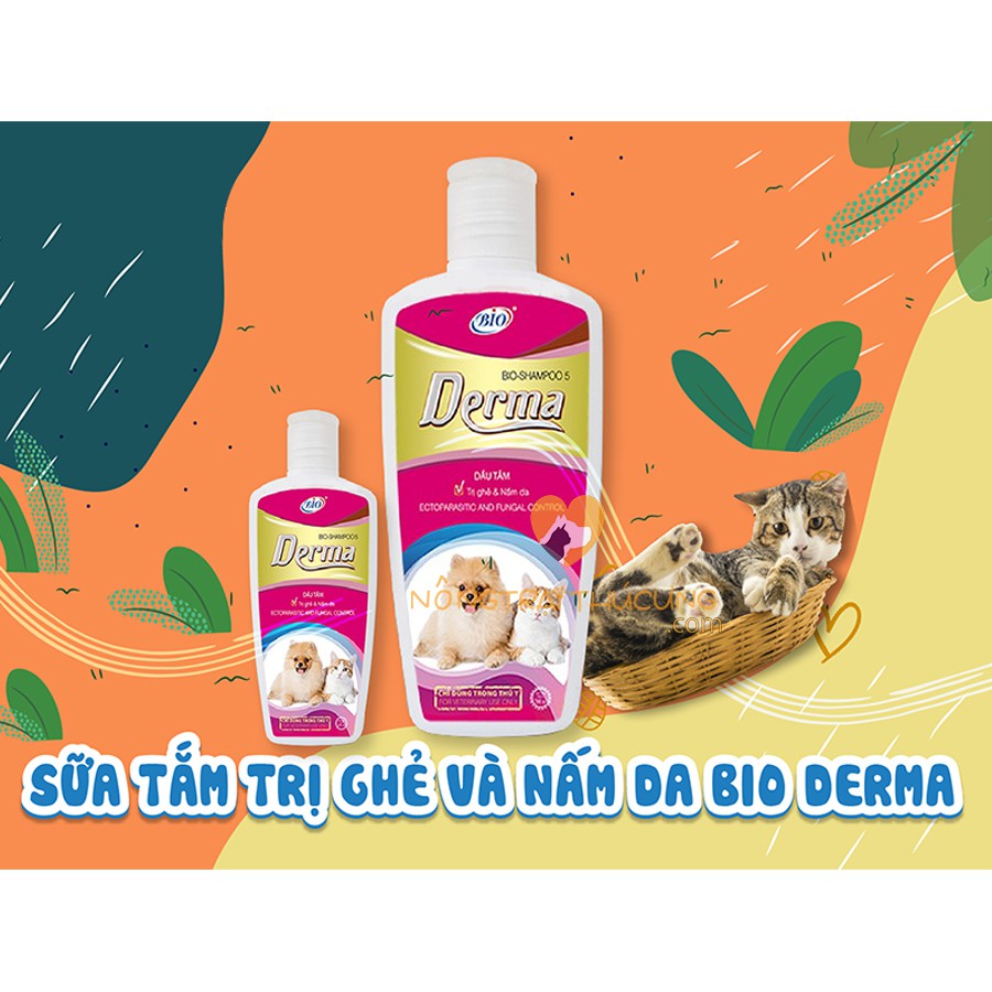 Sữa tắm Bio Derma 150ml cho chó mèo bị ghẻ, viêm da, nấm da