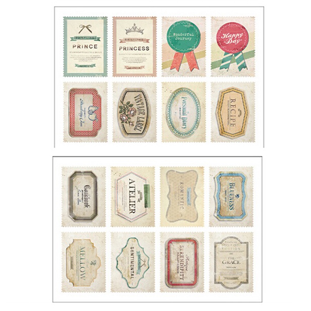 Set 2 Sticker Giấy Note Hình Tháp Eiffel Cổ Điển Trang Trí Sổ Tay