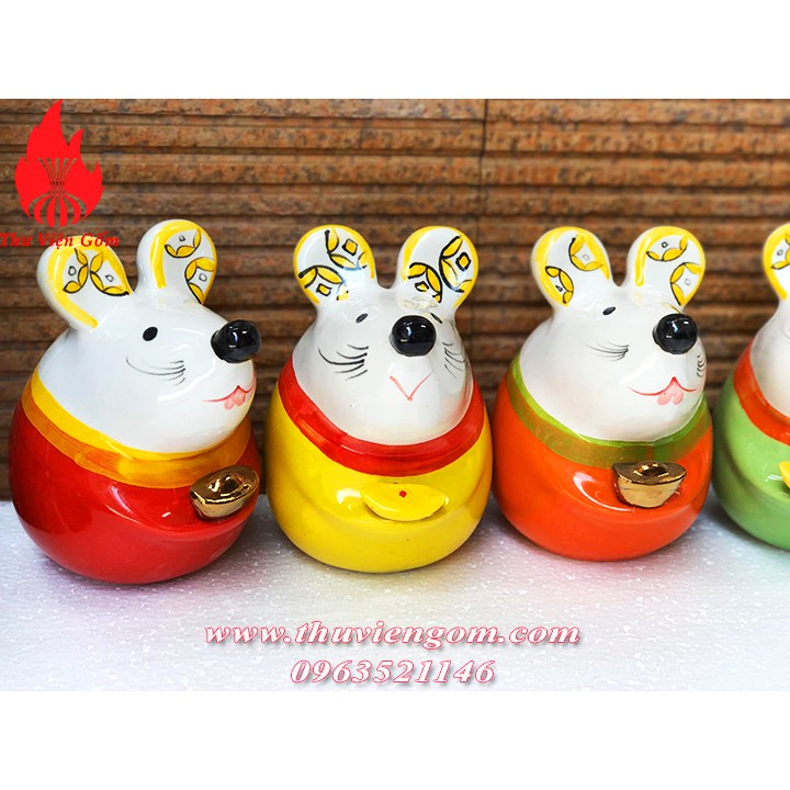 Chuột đút tiền sứ Bát Tràng