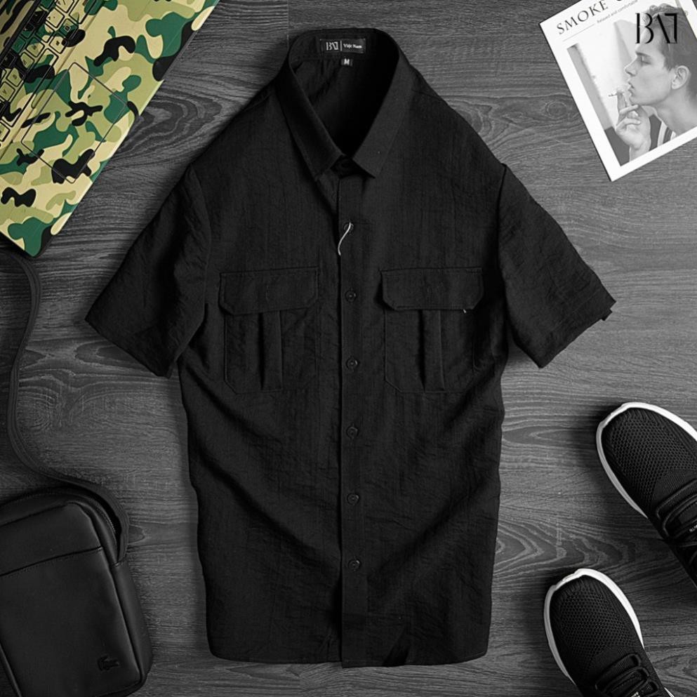 Áo sơ mi đũi nam, cổ tàu-cổ bẻ, ngăn tay, chất đũi thoáng mát, thời trang topmen68 | BigBuy360 - bigbuy360.vn