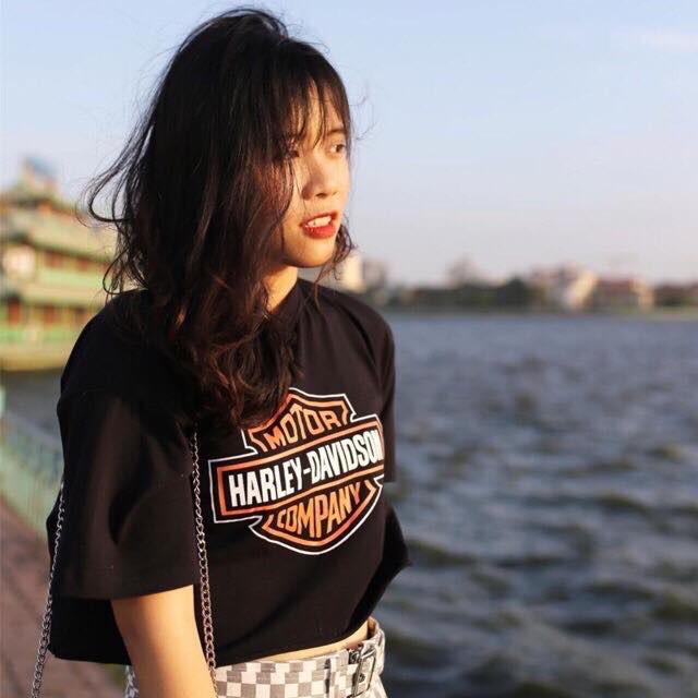 [ VIDEO THẬT SHOP QUAY ] Áo croptop tay ngắn màu đen chữ in cực dễ thương