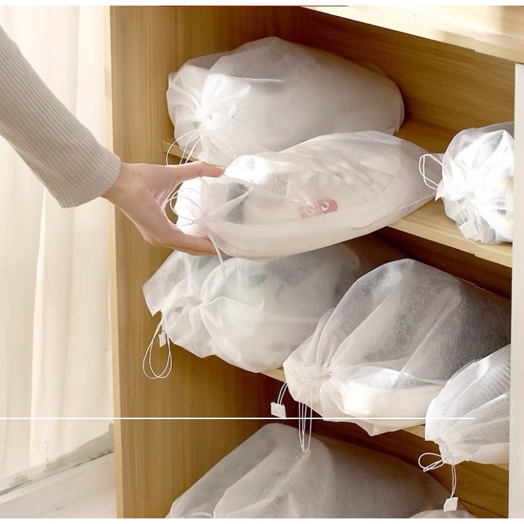 Túi đựng giày đa năng vài không dệt, dây rút tiên lợi Thế Giới Khăn
