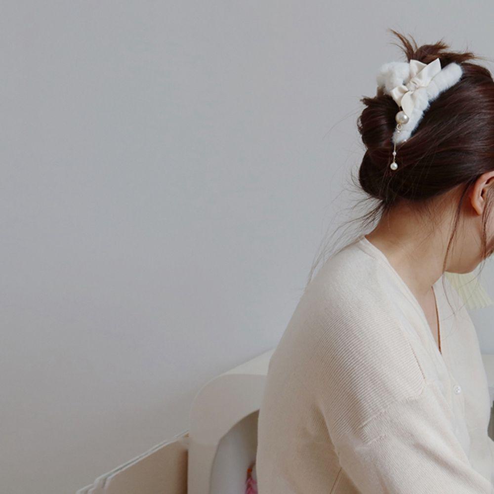 FORBETTER Kẹp Tóc Càng Cua Phối Tua Rua Phong Cách Vintage Thời Trang Thu Đông Cho Nữ