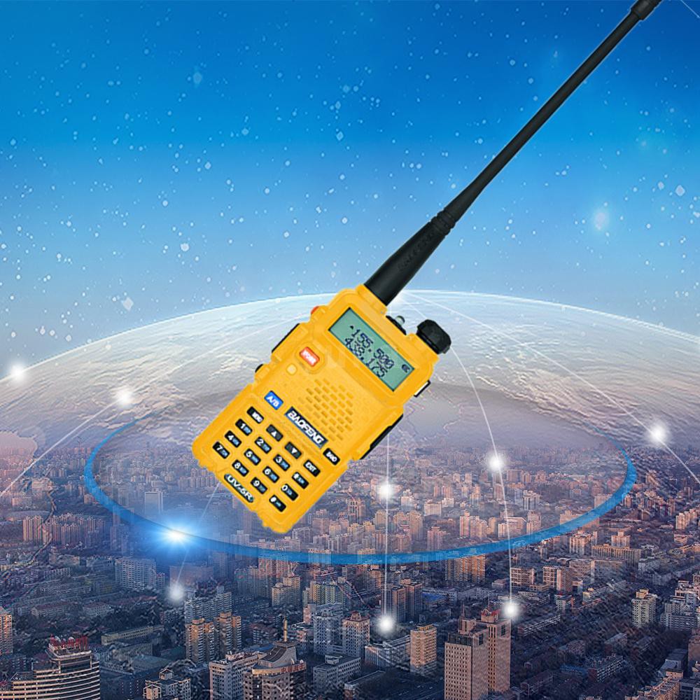 Bộ đàm hai chiều BAOFENG UV-5R nhận tín hiệu radio FM hai băng tần mã hóa DTMF có đèn LED nhấp nháy và cảnh báo VOX