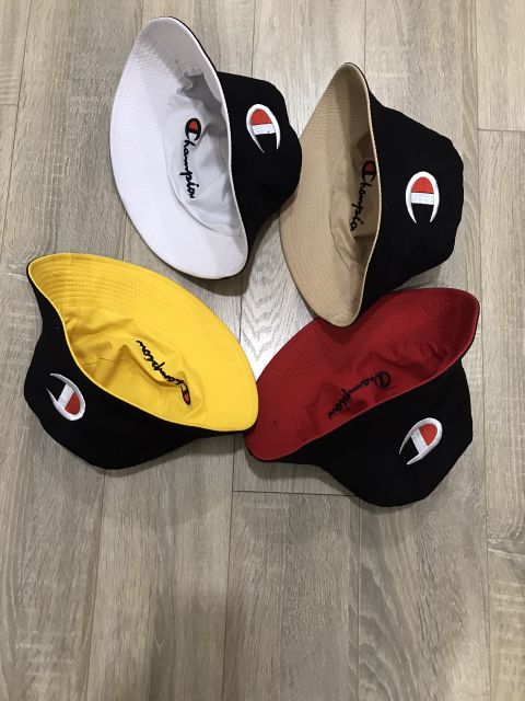 NÓN BUCKET 2 mặt - Championn - logo