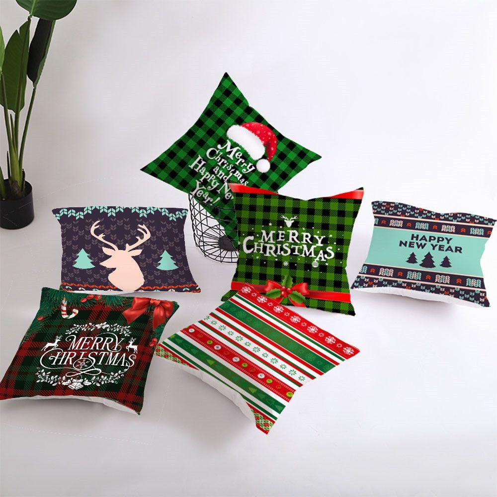 Áo Gối Vuông Họa Tiết Giáng Sinh Thời Trang Trang Trí Ghế Sofa
