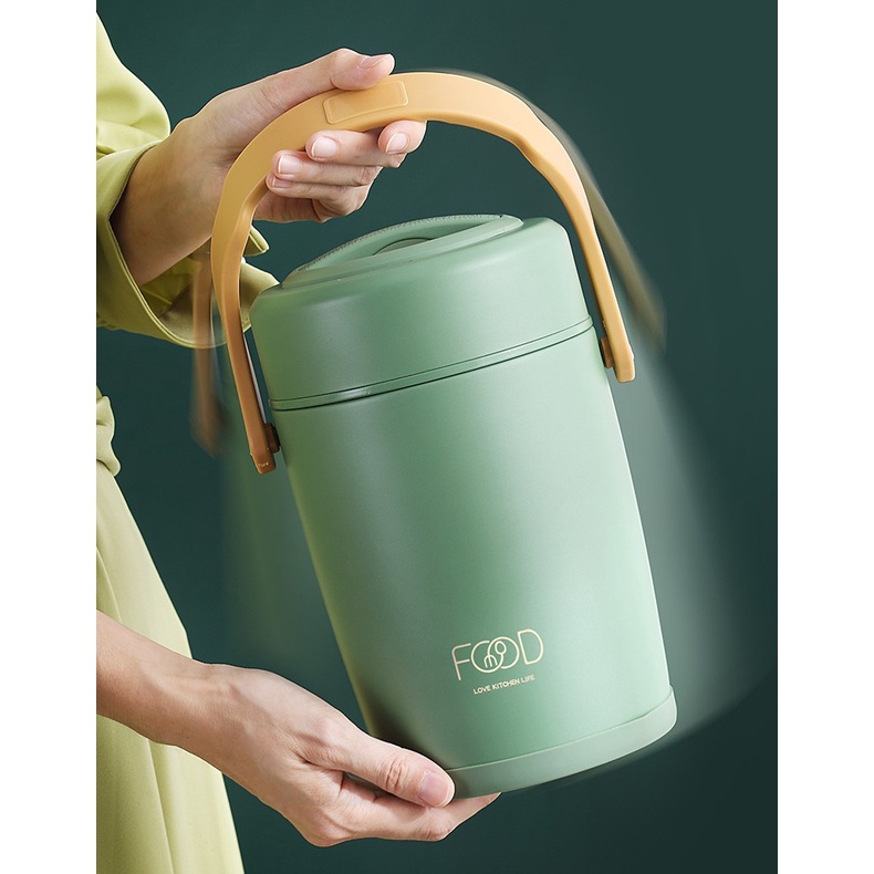 Hộp đựng cơm inox cao cấp FOOD 003 giữ nhiệt, cặp lồng đựng cơm 1 tầng, 2 tầng, 3 tầng