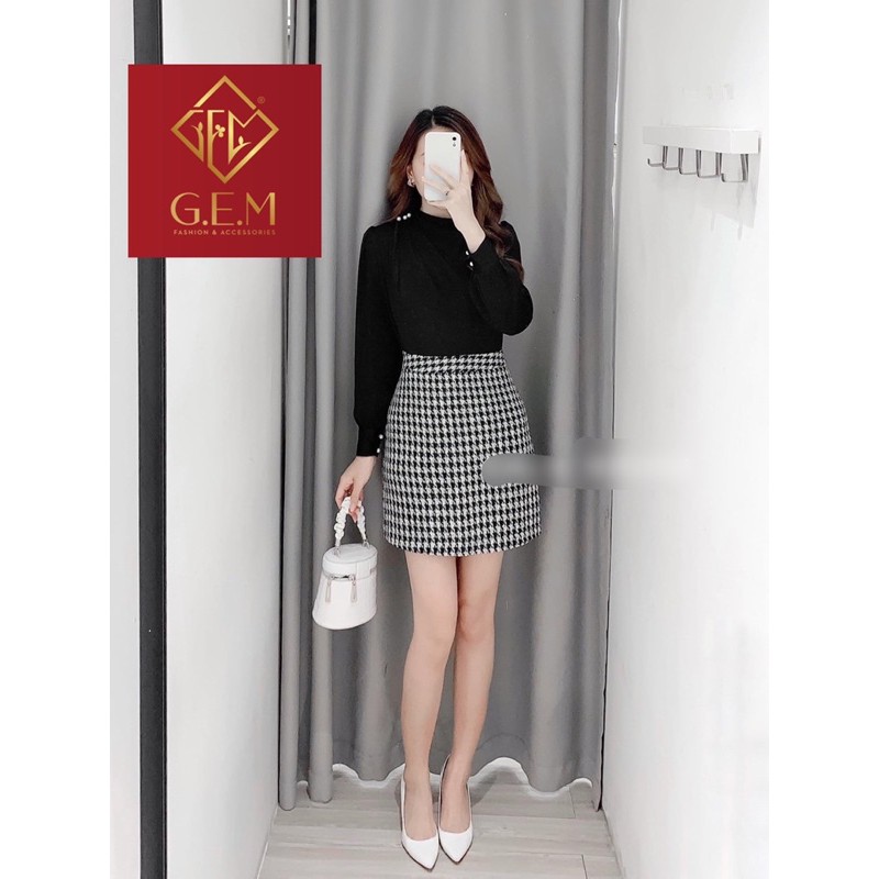 [BÁN BUÔN&LẺ] Áo kiểu nữ GEMNT3 vạt chéo vai đính cườm đi học hoặc công sở đều thời trang - dễ phối chân váy hay quần | BigBuy360 - bigbuy360.vn