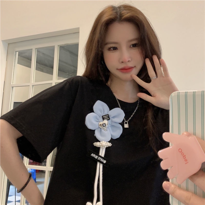 Áo Thun Tay Ngắn Dáng Rộng Phong Cách Hàn Quốc Thời Trang Mùa Hè Cho Nữ