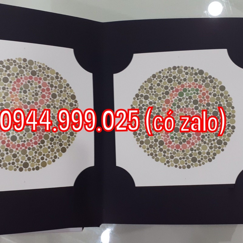 Bảng Đo Kiểm Tra Mù Màu [Kiểm Tra Sắc Giác] - ISHIHARA 38 Tấm 2021