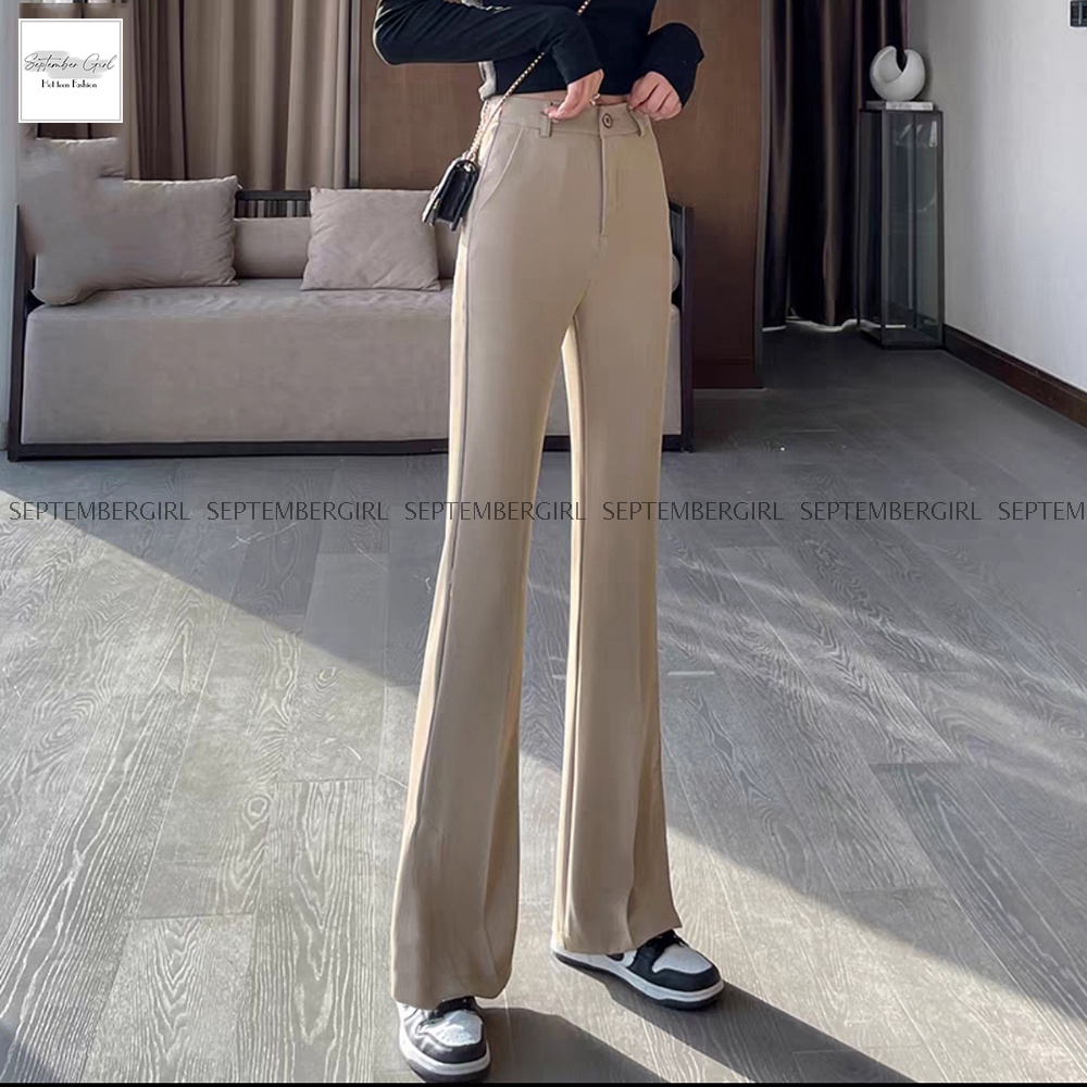 Quần ống loe chất tuyết mưa kiểu dáng basic STB GIRL - QUAN NU 007V2