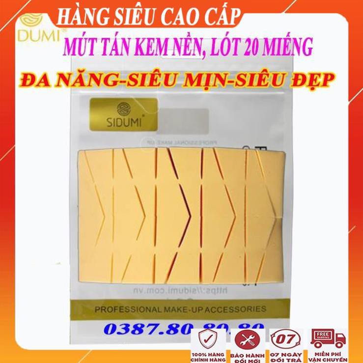 [FreeShip - HÀNG CHÍNH HÃNG] Sét 20 miếng mút trang điểm sidumi/Mút tán kem nền, kem lót đa năng, siêu mịn, siêu đẹp