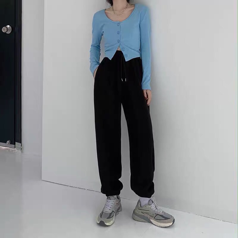 Quần thể thao lưng cao dây rút