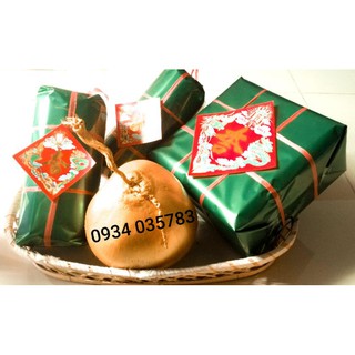 Combo Bánh tét dừa vàng chưng Tết