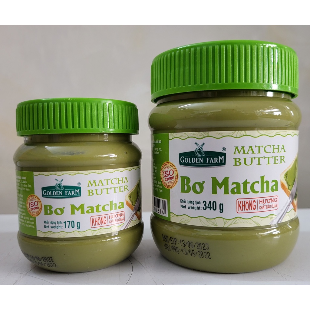 [Hộp 340g] BƠ PHẾT MATCHA [VN] GOLDEN FARM Matcha Butter