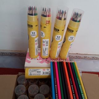 Bộ 12 bút chì màu minions loại dài