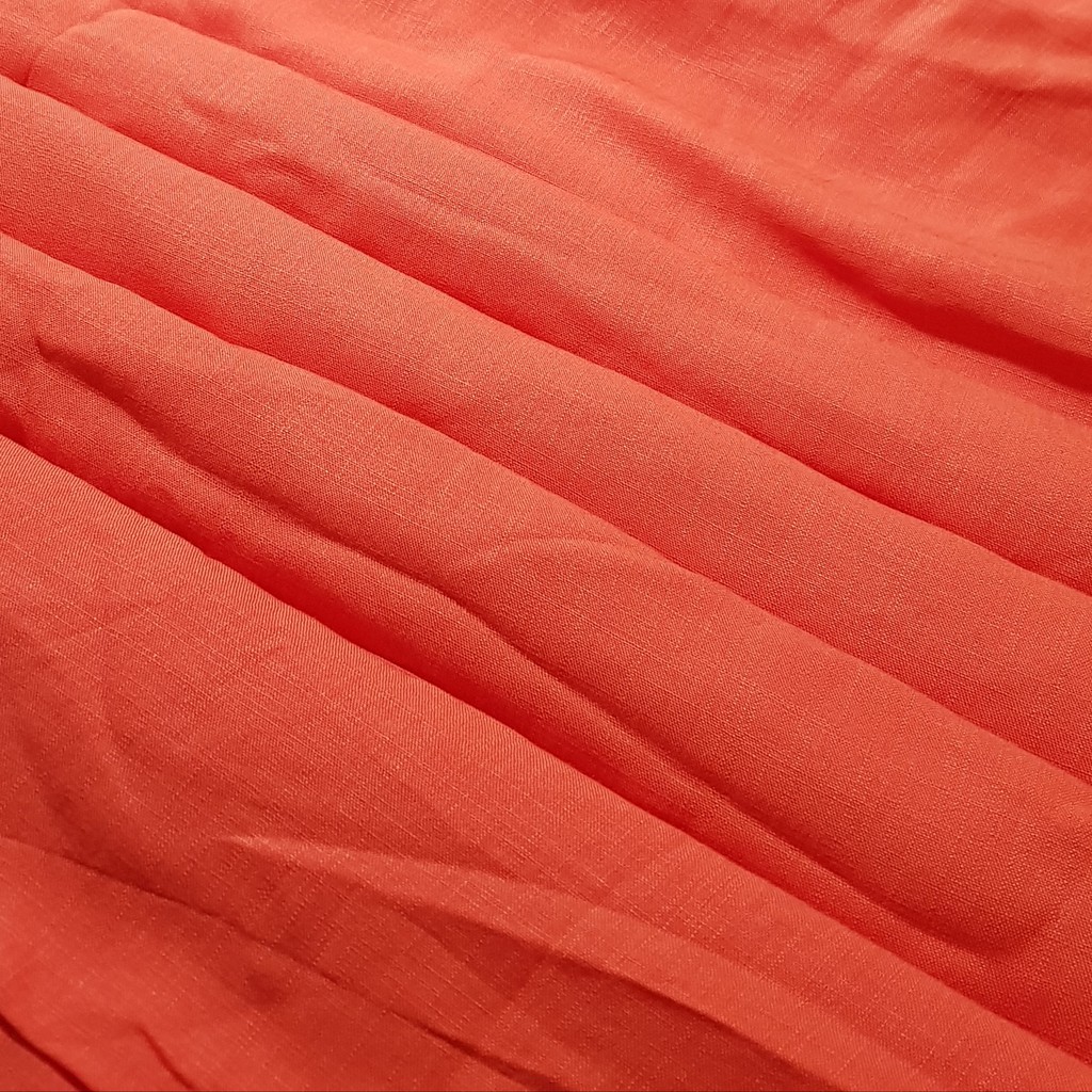 Vải may quần áo chất vải đũi màu cam dùng may đồ mùa hè siêu mát, 50 x 150cm, Maihoaflower