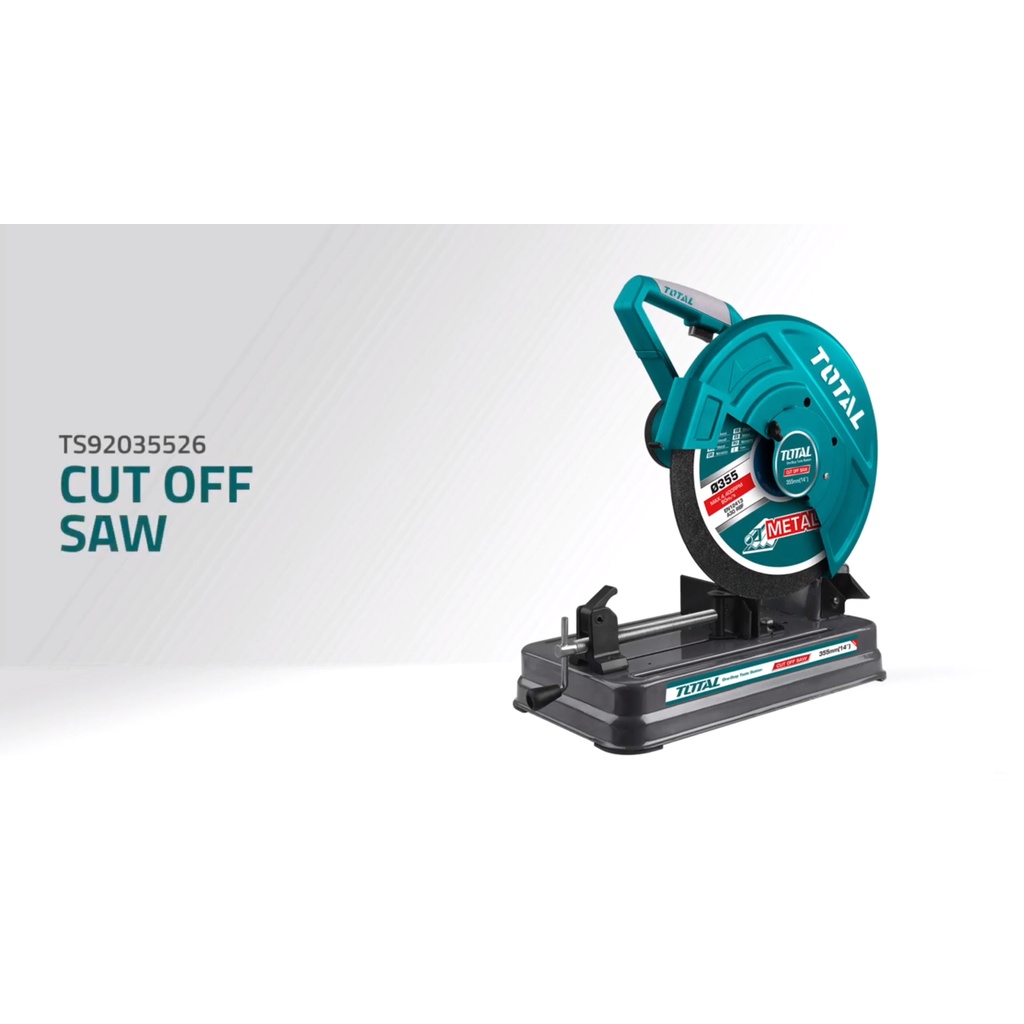 Máy cắt sắt kim loại 355mm CHÍNH HÃNG TOTAL TS92035526 - Cắt sắt, gỗ, cắt bàn an toàn khi sử dụng TOTAL TOOLS WORLD ĐỨC