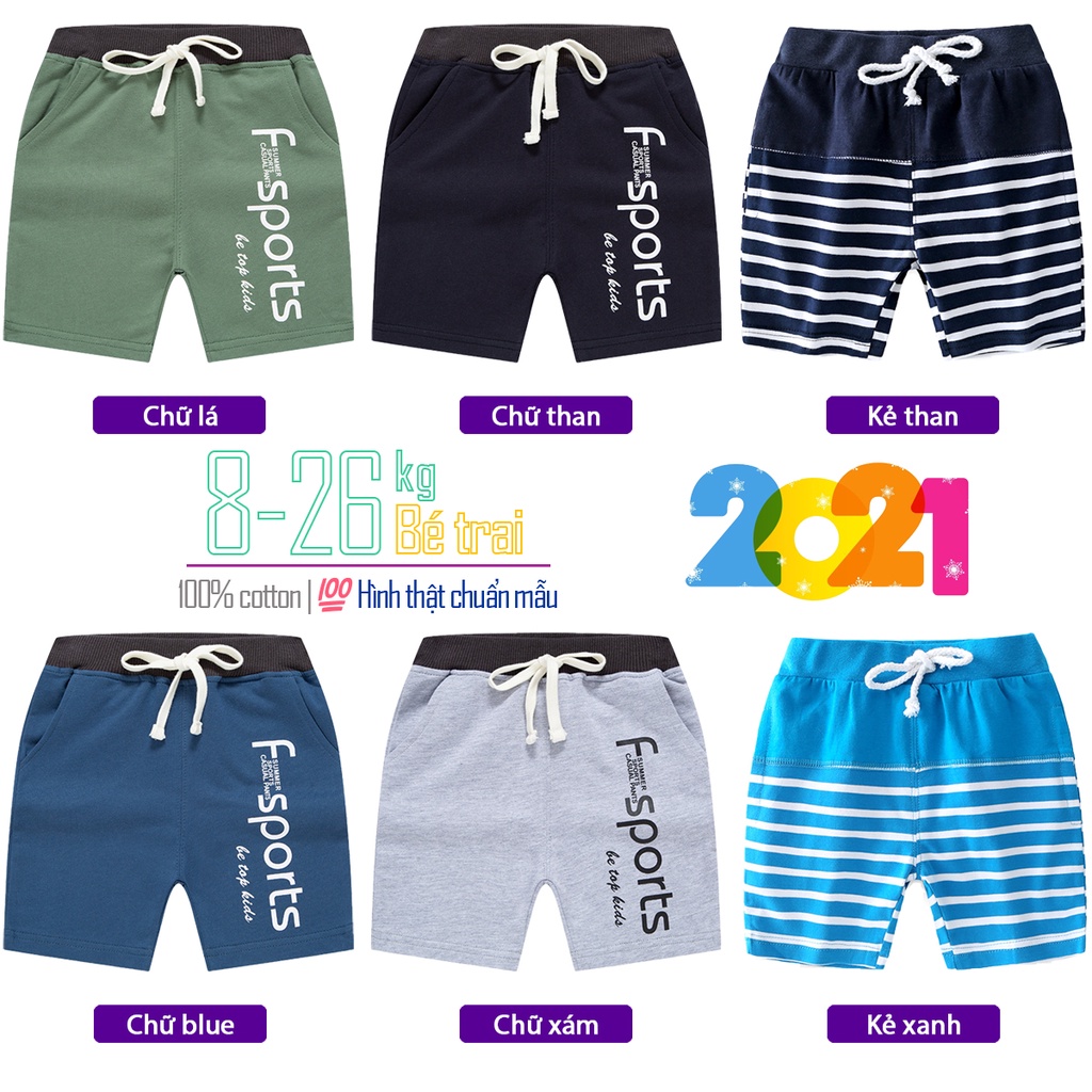 Quần thun bé trai BETOP quần đùi vải cho trẻ em chất cotton mềm thoáng mát mẫu mới