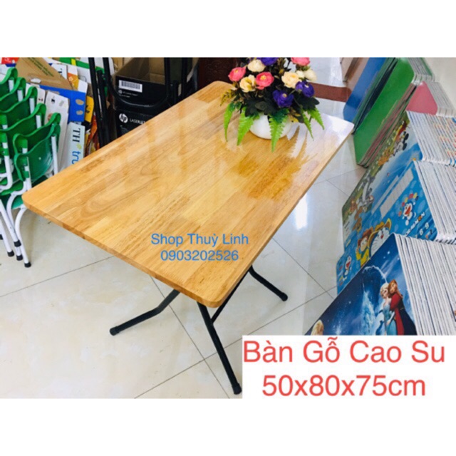 Bàn gấp gọn  cafe gỗ cao su siêu đẹp, siêu chắc Havaco GG01