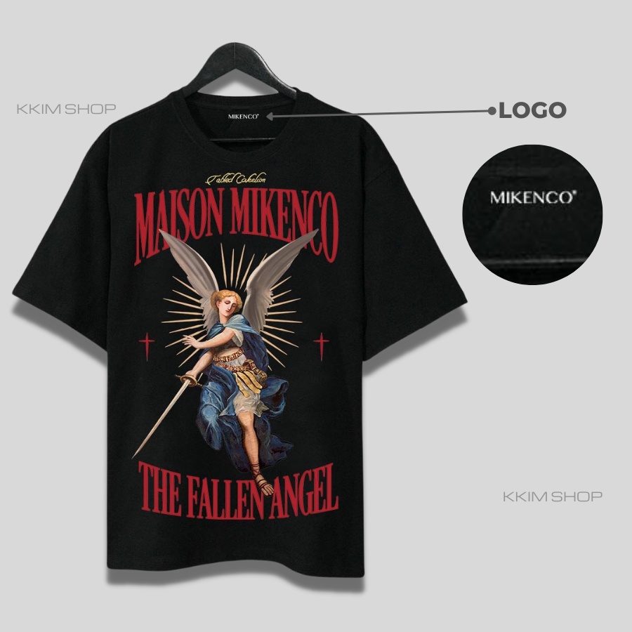Áo Thun Tay Lỡ MIKENCO FALLEN ANGEL, áo phông unisex Form rộng oversize, chất liệu Cotton. KKIMShop