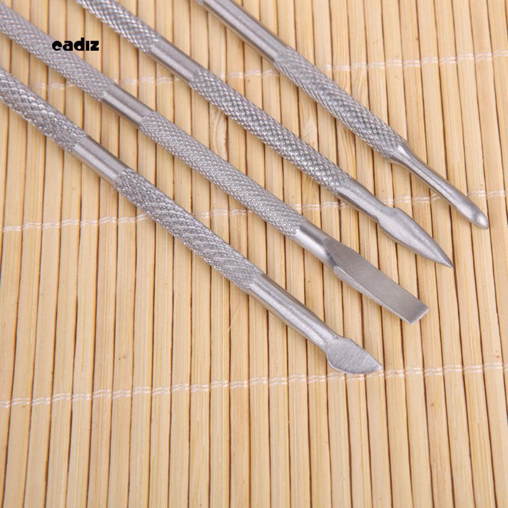 Bộ 4 dụng cụ làm móng tay loại bỏ da bằng thép không gỉ