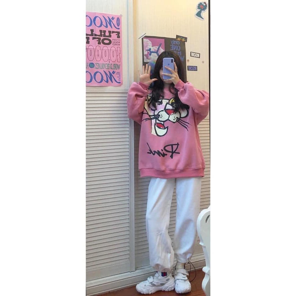 Bộ nỉ hồng funny quần umi freesize | BigBuy360 - bigbuy360.vn