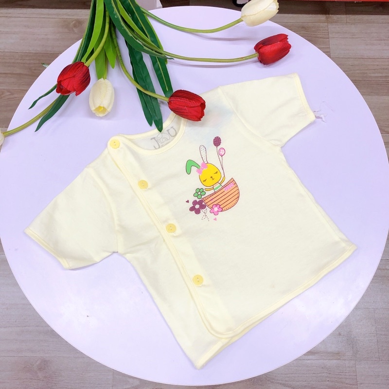 Áo Cộc Tay Jou Cài Cúc Cho Bé Sơ Sinh