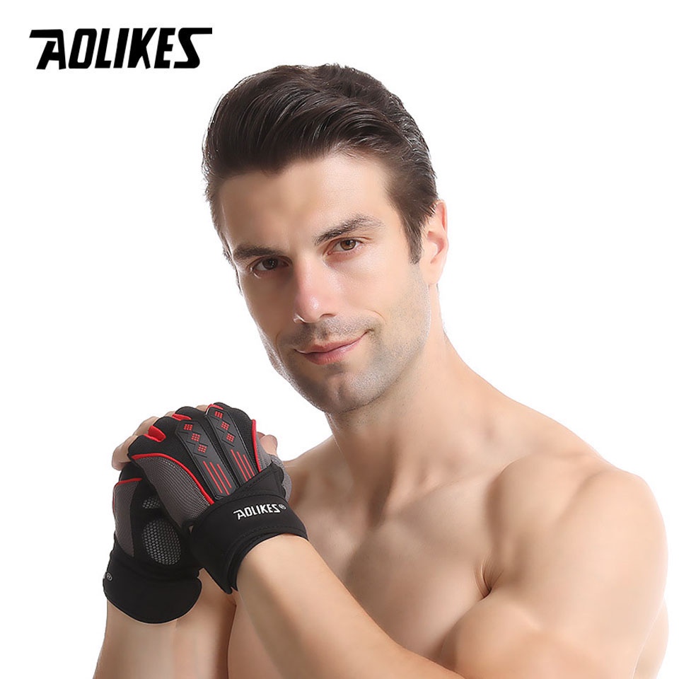 Găng tay thể thao AOLIKES A-115 tập gym, đạp xe Fitness gloves