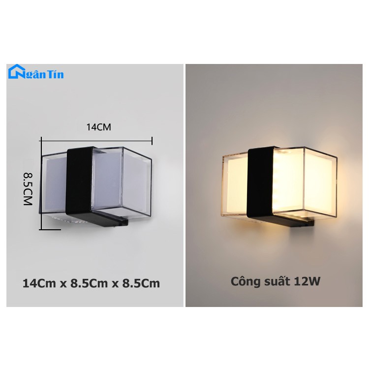 Đèn Led treo tường gắn tường ngoài trời trong nhà Led 12W VNT669 220V Ngân Tin