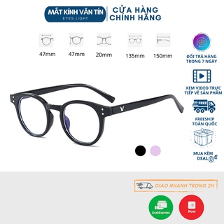 Gọng kính cận thời trang nữ T430 mắt kính tròn chất liệu nhựa Poly chắc chắn